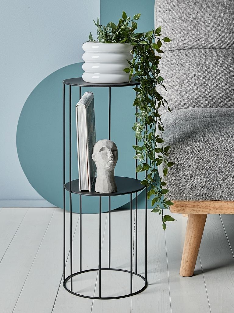 Giá đỡ chậu cây | PELLE | kim loại | đen | Ø25xC60cm