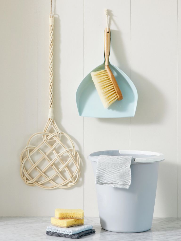 Bộ chổi quét nhà | MILO | tre/nhựa | xanh ngọc | R25xD35cm