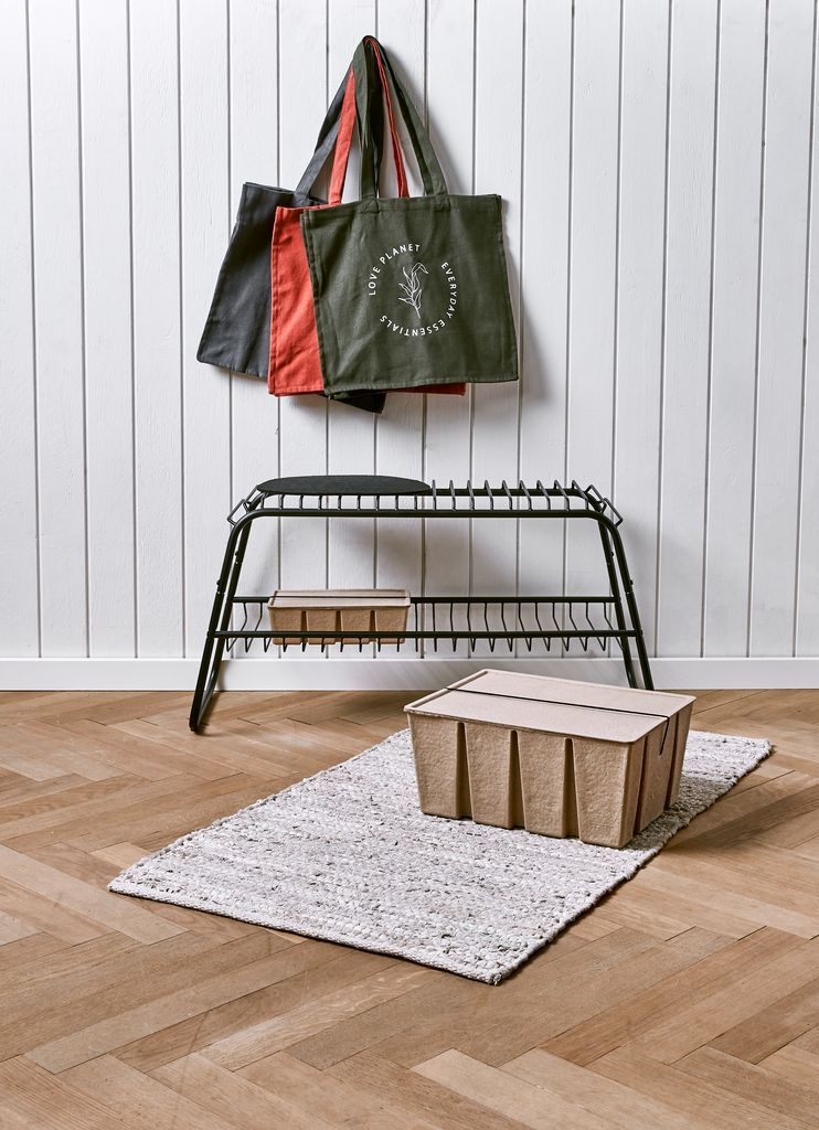 Túi | NILS | cotton | xám đậm/xanh/đỏ | R40xD20xC38cm