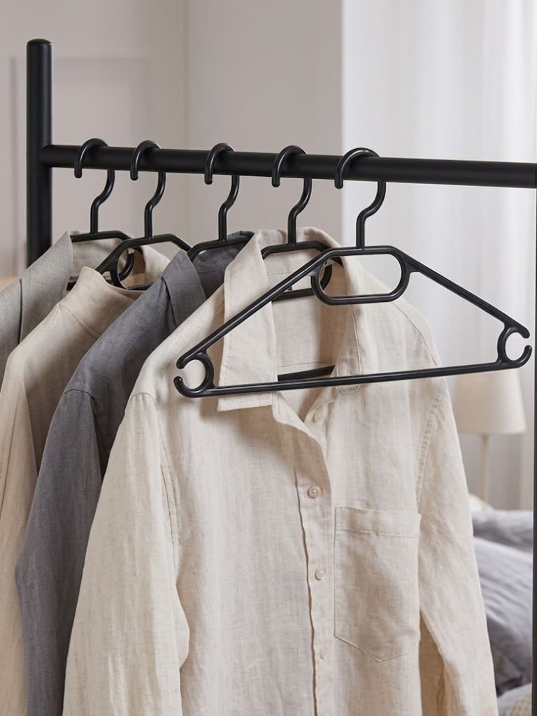 Bộ 5 móc áo | TRYGVE | PP | đen | R41xC21cm