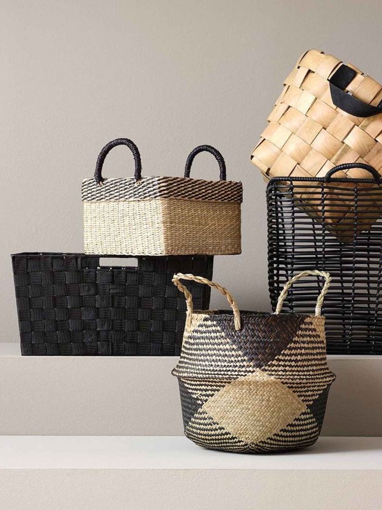 Giỏ đa năng | ASMUS | polyester/thép | đen | R43xD47xC22cm