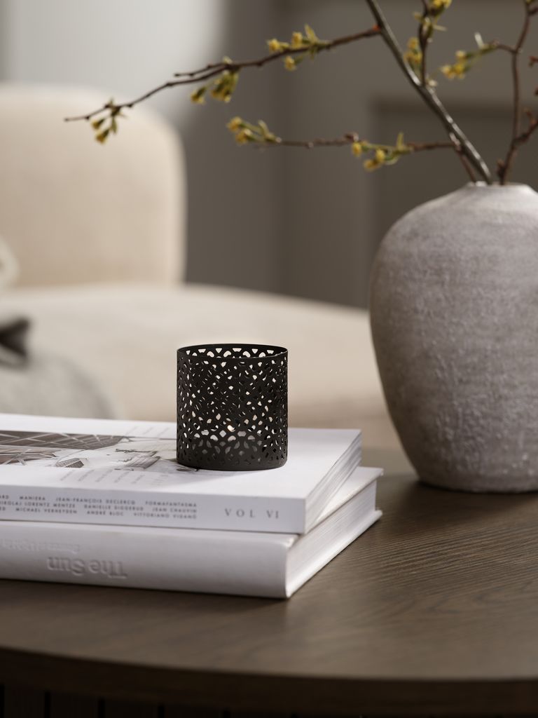 Cốc nến | ERLAND | kim loại | đen | Ø6xC6cm