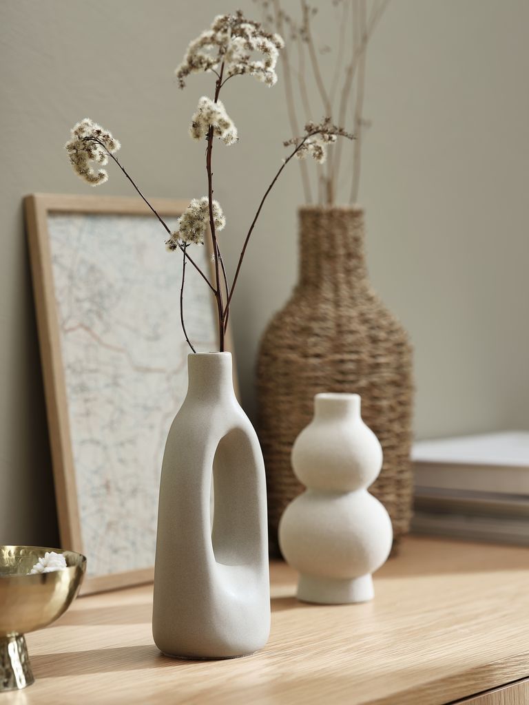 Lọ hoa | INGEMAR | gốm | xám | Ø8xC20cm