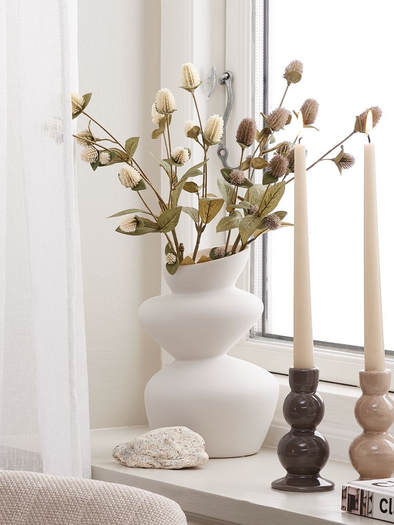Lọ hoa | BENNY | gốm | trắng | R11xD16xC25cm