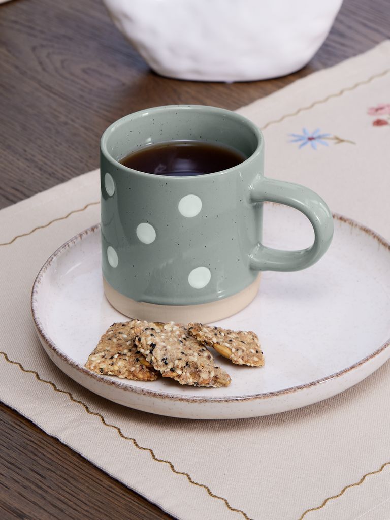 Cốc | GISLE | gốm | xanh lá | Ø8xC8cm