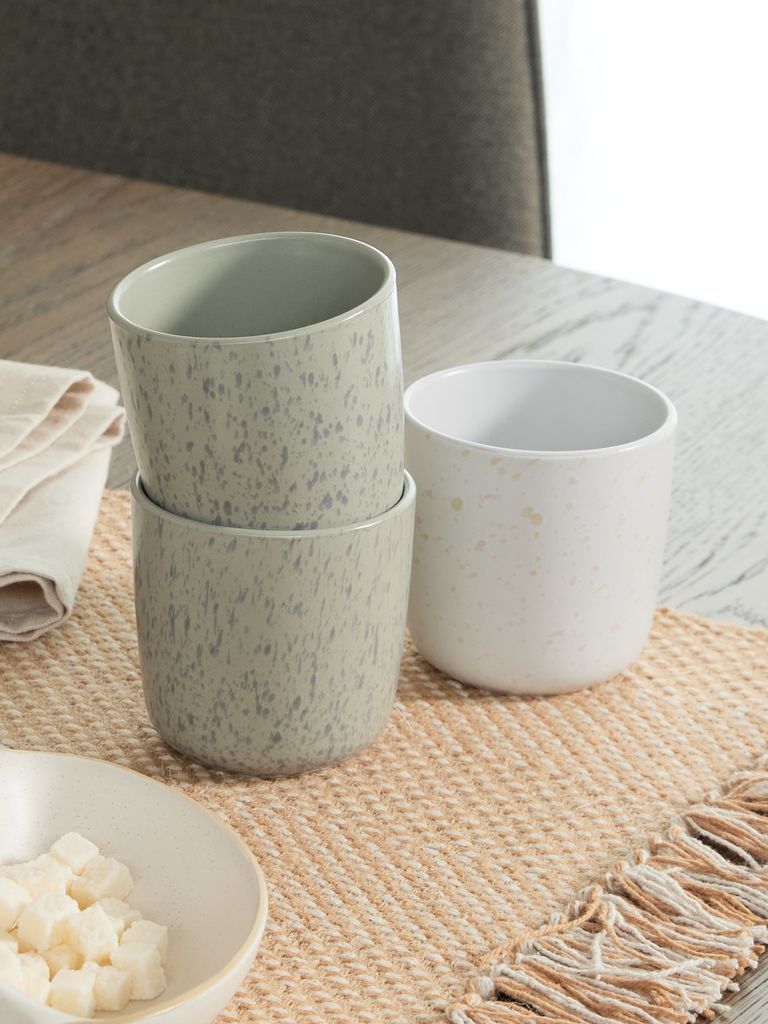 Cốc | JON | gốm | trắng | Ø8xC8cm