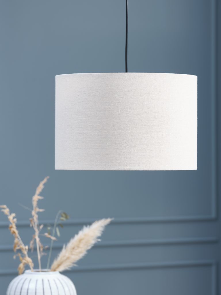 Đèn thả | KRISTOF | đồng/linen | màu tự nhiên | Ø35xC23cm