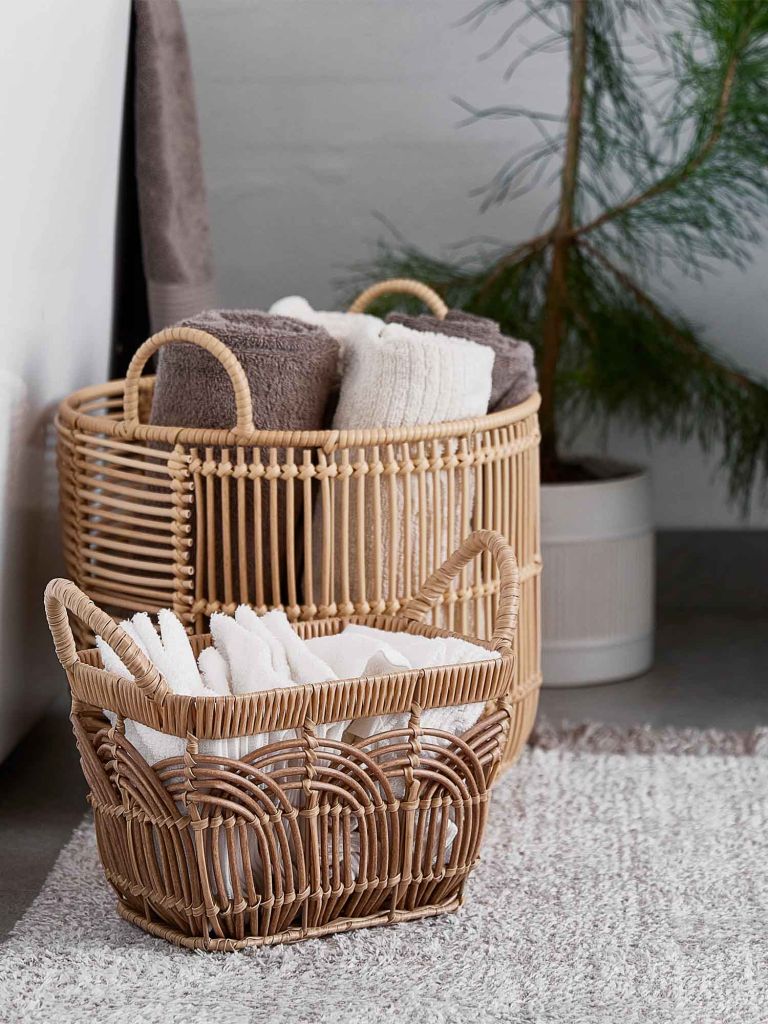 Giỏ đa năng | VILIUS | nhựa PE | màu tự nhiên | R18xD26xC17cm