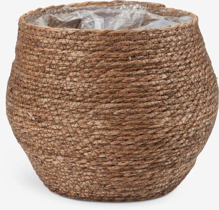 Chậu cây | SIVERT | sợi cây bồ đề/ PE | nâu đậm | Ø26xC23cm
