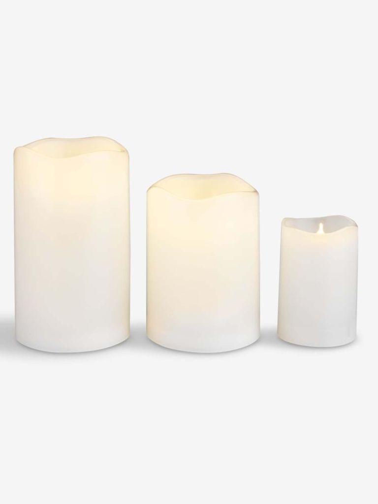 Nến điện | SOREN | nhựa | trắng | Ø6xC9cm