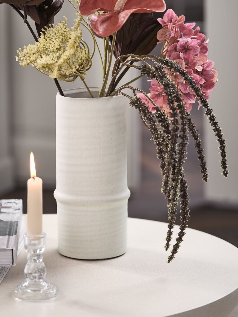 Lọ hoa | EMANUEL | gốm | trắng | &Oslash;12xC25cm