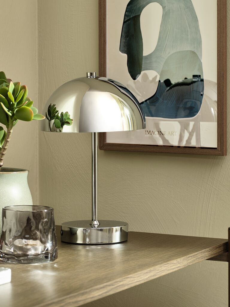 Đèn bàn | KENT | thép/nhựa ABS | màu chrome | Ø16xC25cm
