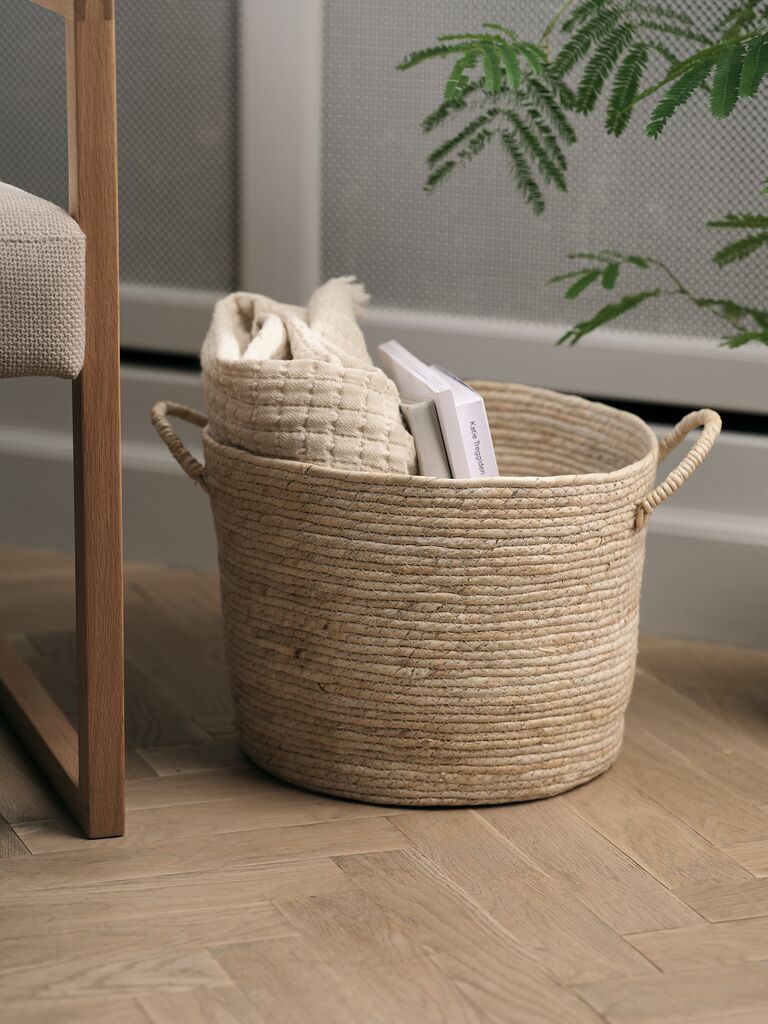 Giỏ đa năng | JUSTIN | lá ngô | màu tự nhiên | Ø35xC26cm