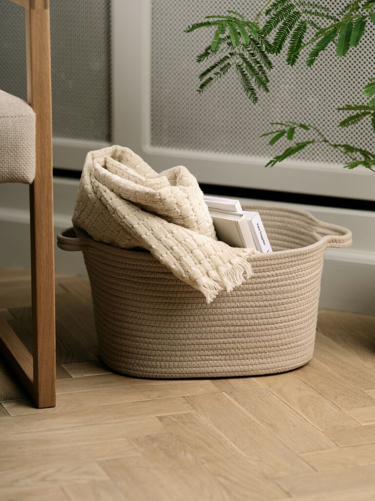 Giỏ đa năng | LABAN | nhựa PP/polyester | màu tự nhiên | R31xD40xC22cm