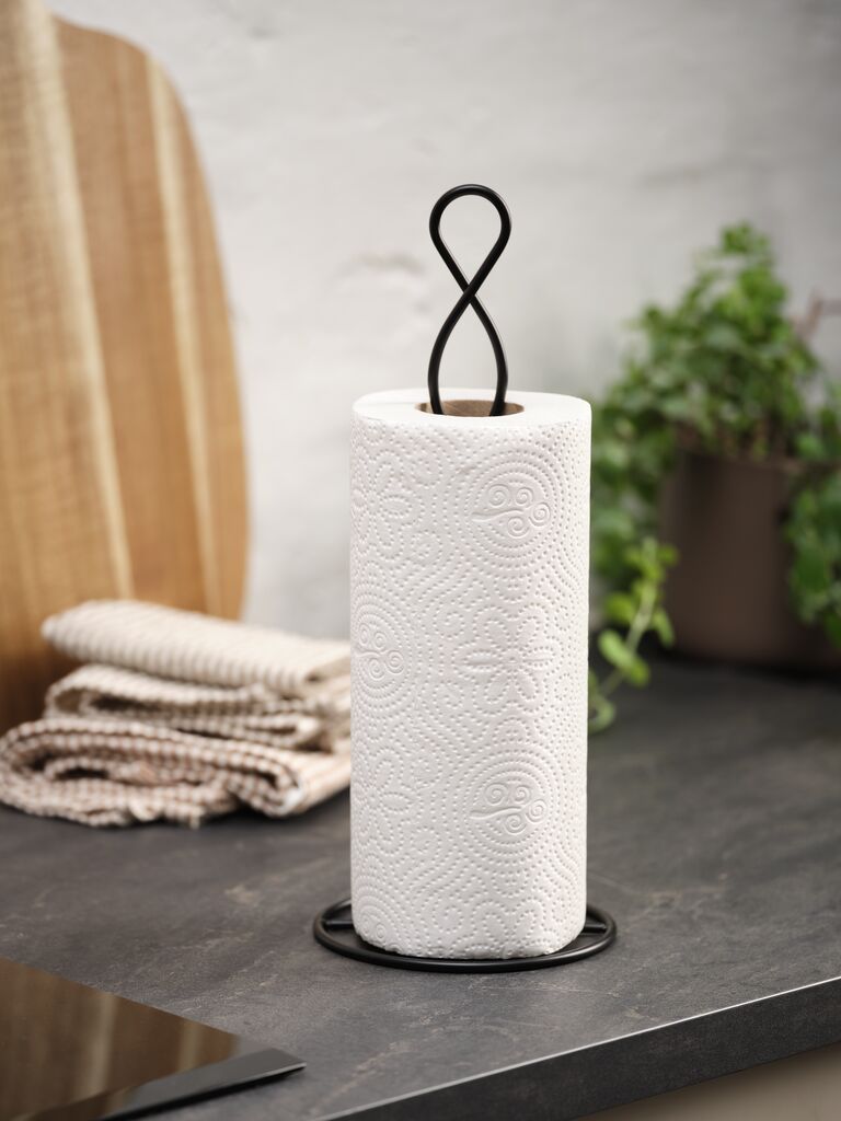 Cây để cuộn giấy | KJELD | thép | đen | Ø13xC32cm