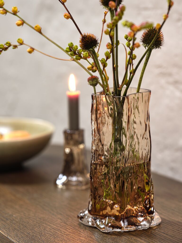 Lọ hoa | OTTO | thủy tinh | be | Ø12xC20cm