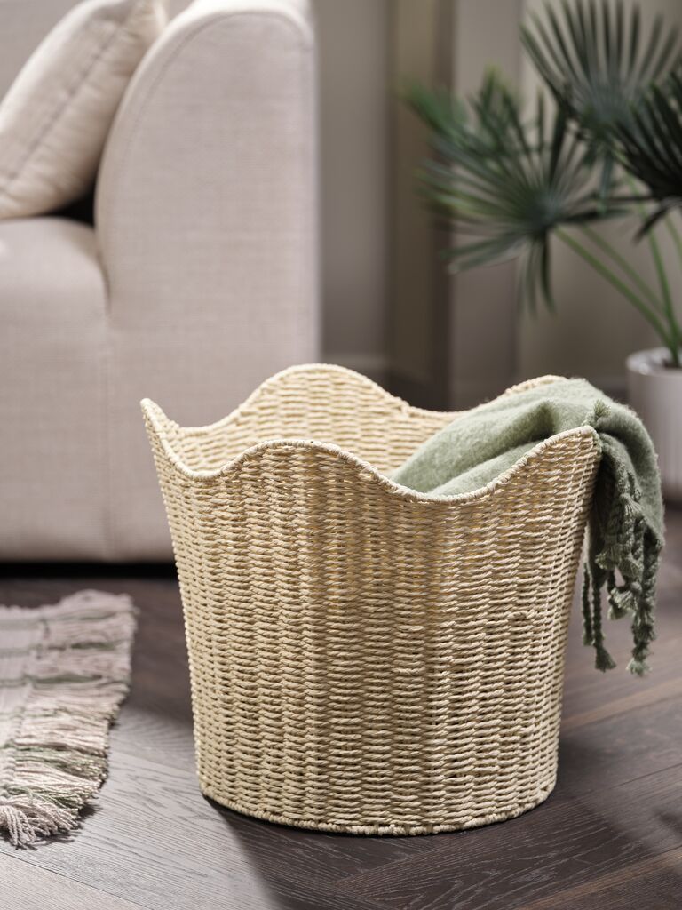 Giỏ đa năng | BREKKE | giấy/th&eacute;p | m&agrave;u tự nhi&ecirc;n | &Oslash;41xC35cm