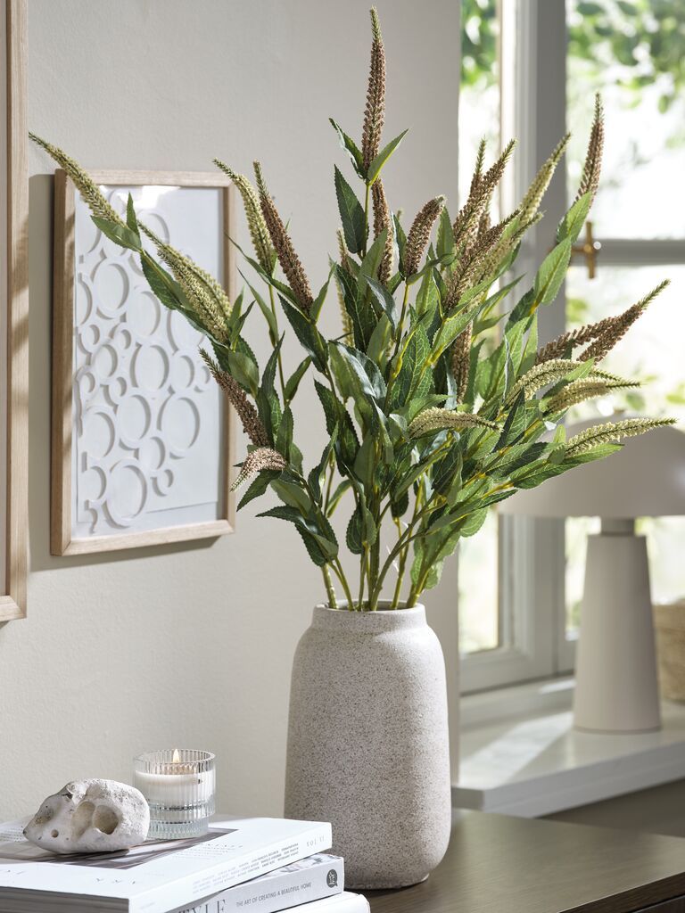 Hoa trang trí | ASKE | nhựa PE/polyester | hồng/trắng | C82cm
