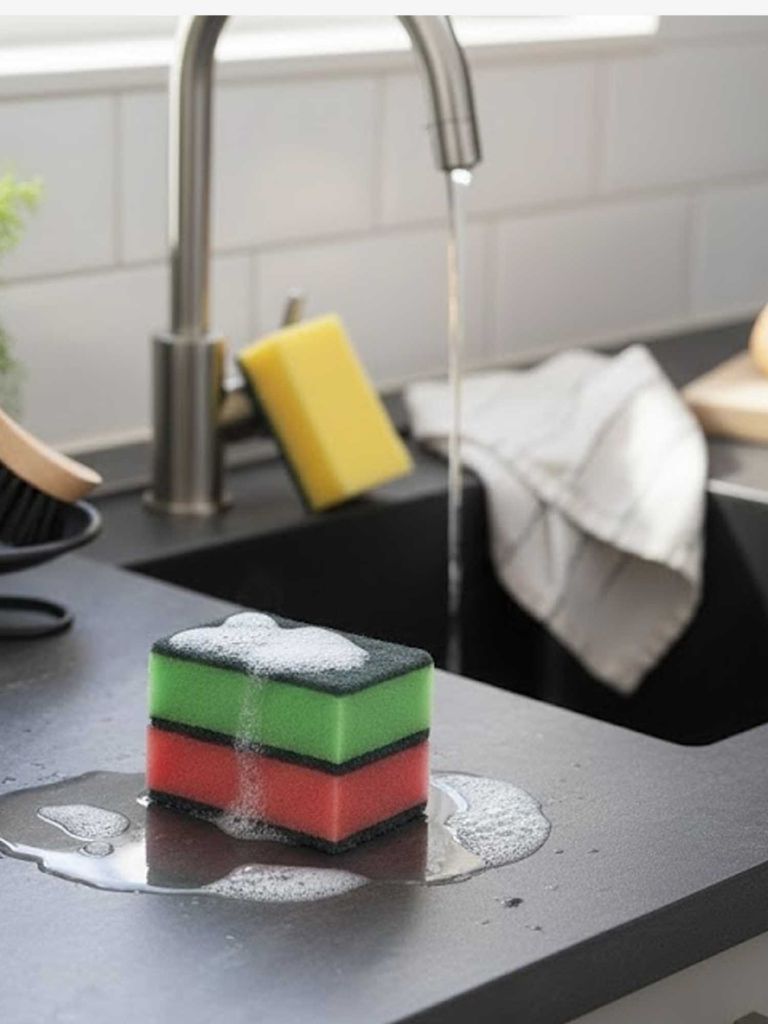 Bộ 10 xơ/mút rửa chén bát | KALUKA | polyester/nylon | R6xD8xC3cm