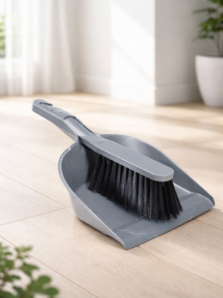 Bộ chổi quét bụi | FOLMER | polypropylene | xám | R19xD31xC9cm