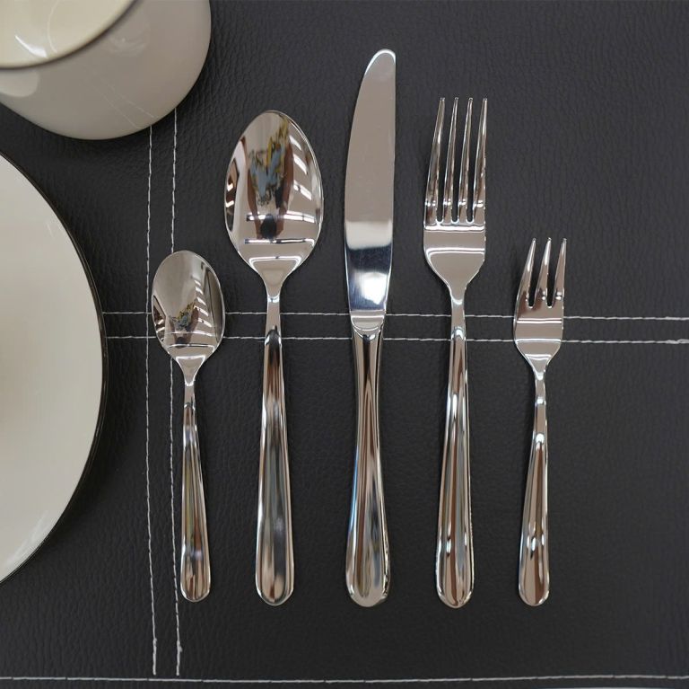 Bộ 4 dĩa + thìa ăn | nID | inox | D19cm