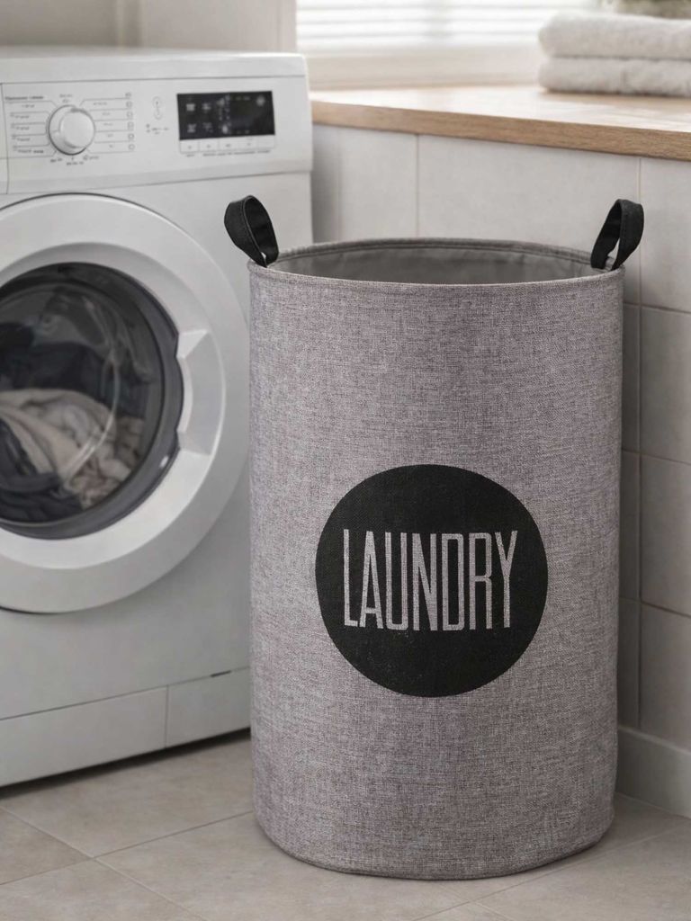 Giỏ đựng đồ giặt | ENAR | polyester | xám |  | Ø39xC58cm