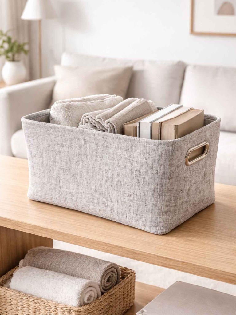 Giỏ đa năng | ELIS | polyester/sắt | xám | R26xD36xC20cm