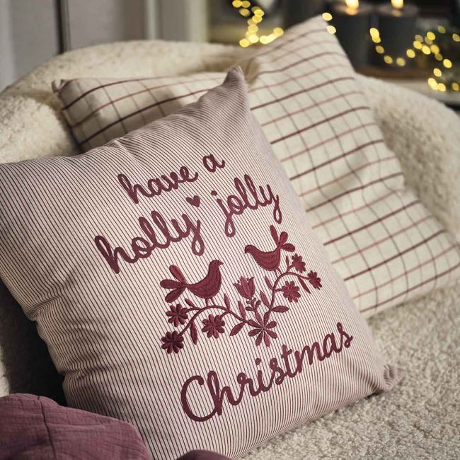 Gối trang trí | NIDHUG | cotton | đỏ/xám | R45XD45cm