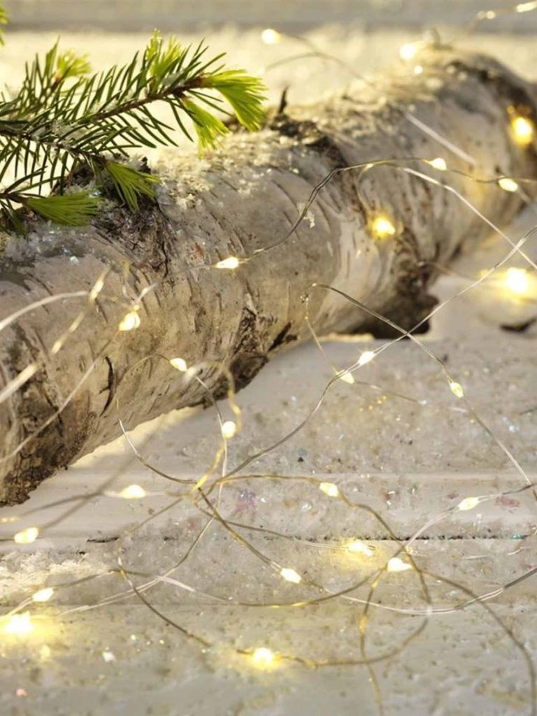 Đèn trang trí dây | ANTIGORIT | kim loại/nhựa | màu bạc | 840cm | 80LED
