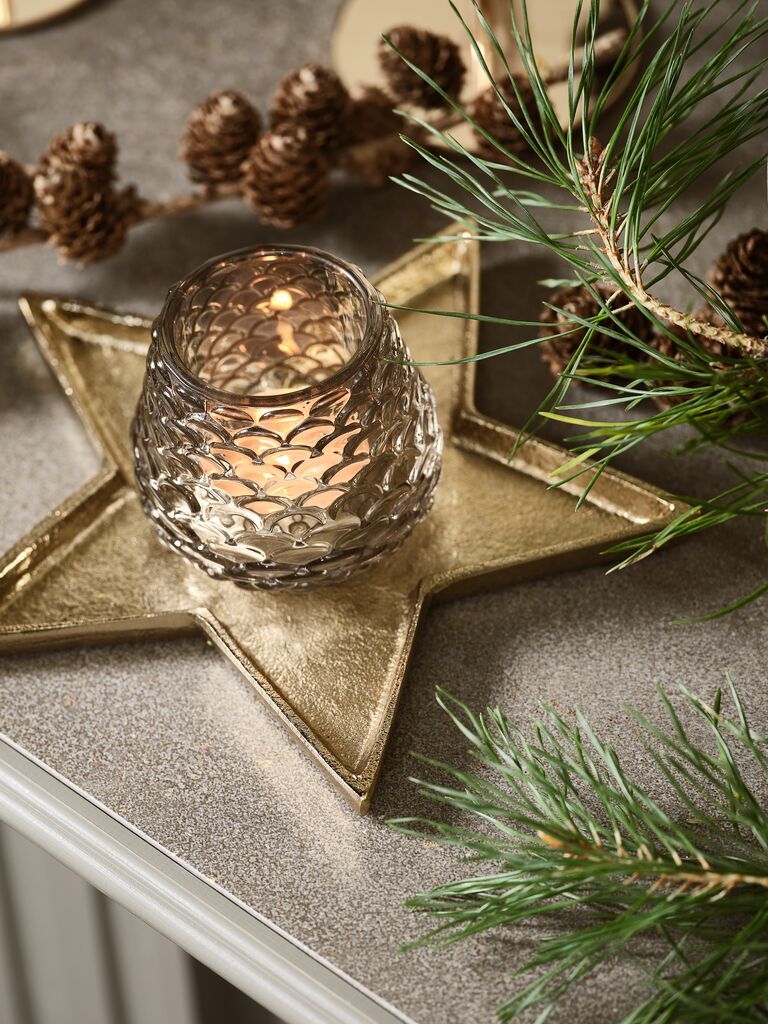 Cốc nến | BIFROST | thuỷ tinh | xám | Ø8xC7cm