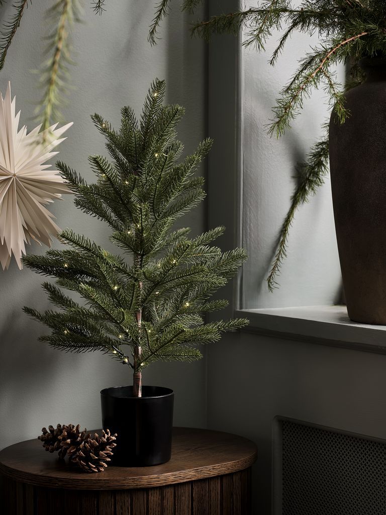Cây thông Noel | FROST | nhựa | xanh lá/đen | C60cm | 40LED