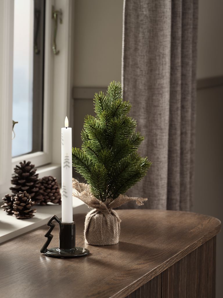 Cây trang trí | KVASER | nhựa PE/sợi gai | xanh lá | Ø14xC36cm