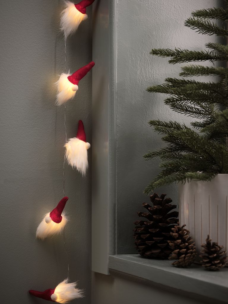 Đèn trang trí dây | TEFAT | polyester/đồng | đỏ/trắng | D135cm | 10LED