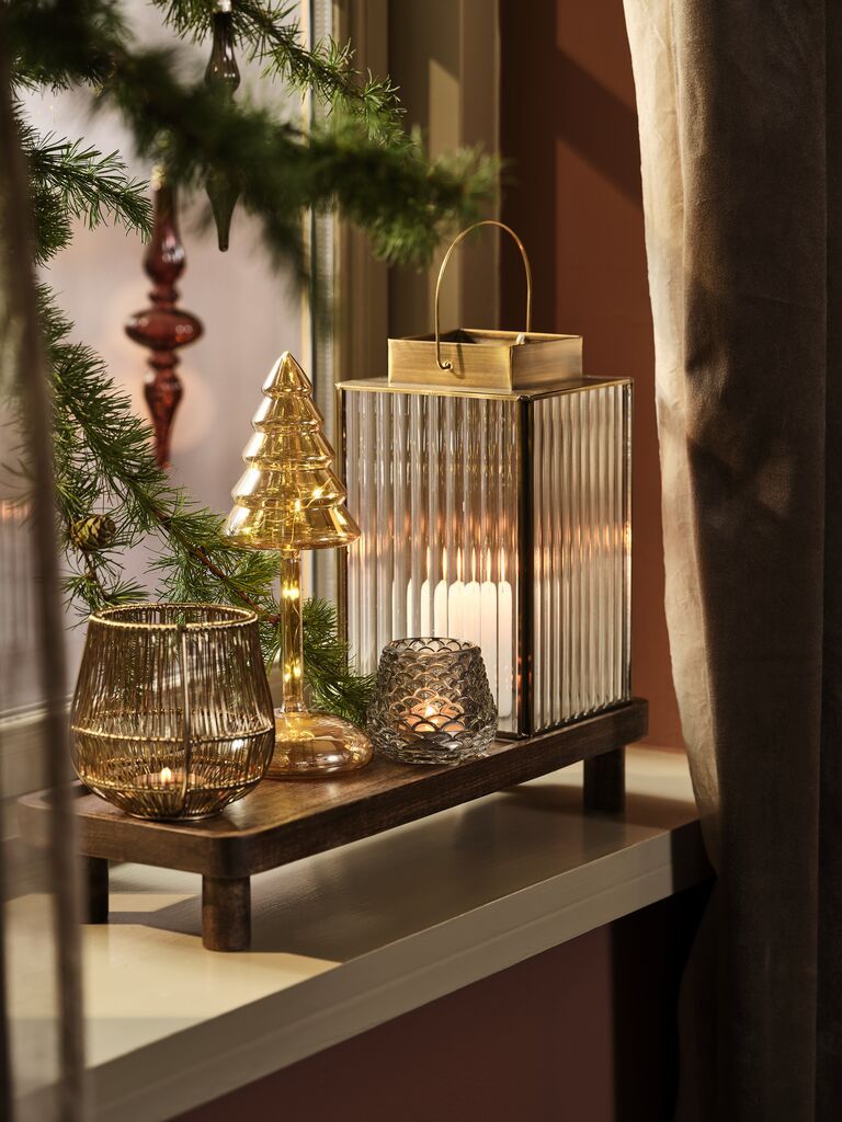 Khay trang trí | SKADI | gỗ tự nhiên | nâu | R15xD45xC6cm