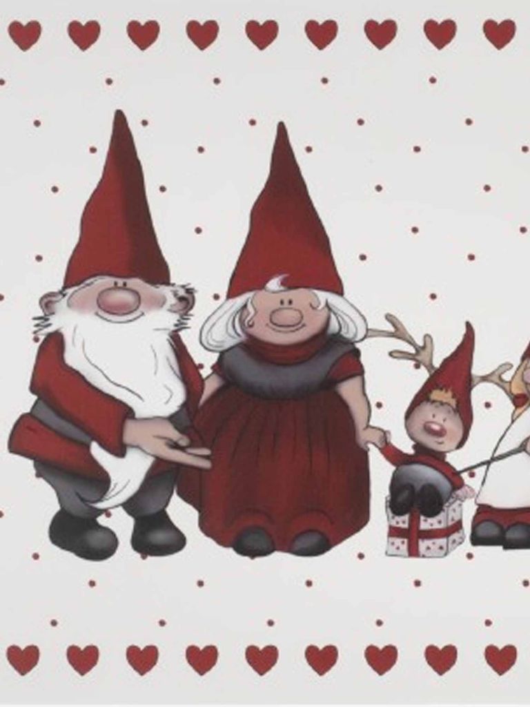 Tấm lót đĩa giáng sinh | KRAKA | nhựa PP | trắng | R33xD42cm