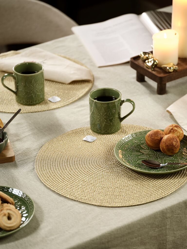 Tấm lót đĩa | KUNGSMYNTA | nhựa PP/polyester | be/màu vàng | Ø38cm