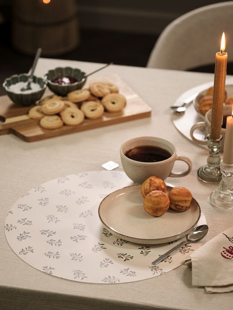 Tấm lót đĩa | ADVENT | polypropylen | be/xanh |Ø38cm