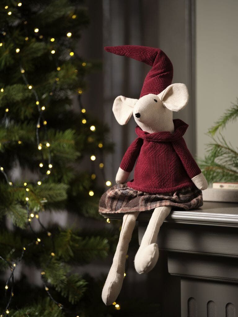 Thú trang trí giáng sinh | JULKLAPP | polyester | đỏ/be | Ø15xC62cm