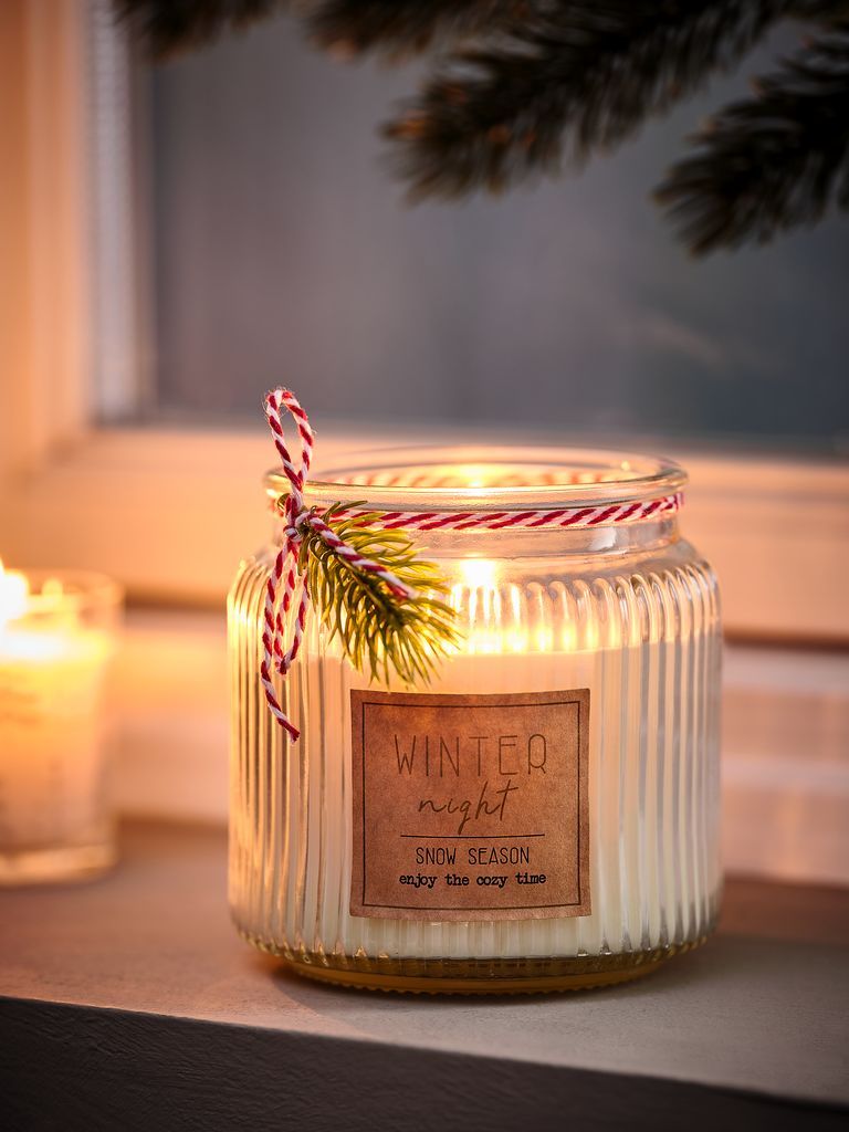 Nến cốc | AMMONIT | paraffin/thủy tinh | trắng | Ø10xC10cm