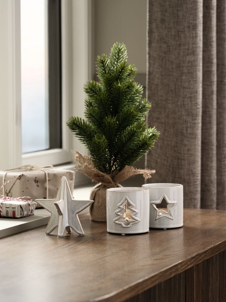 Cốc nến | PERLE | sứ | trắng | Ø8xC8cm