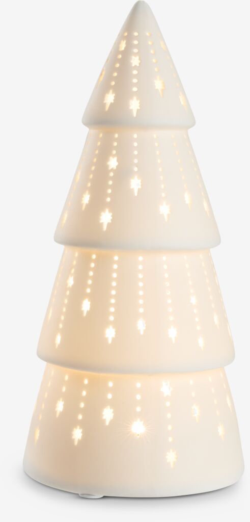 Cây thông Noel | GULDFLAGER | sứ | trắng | C29cm | LED