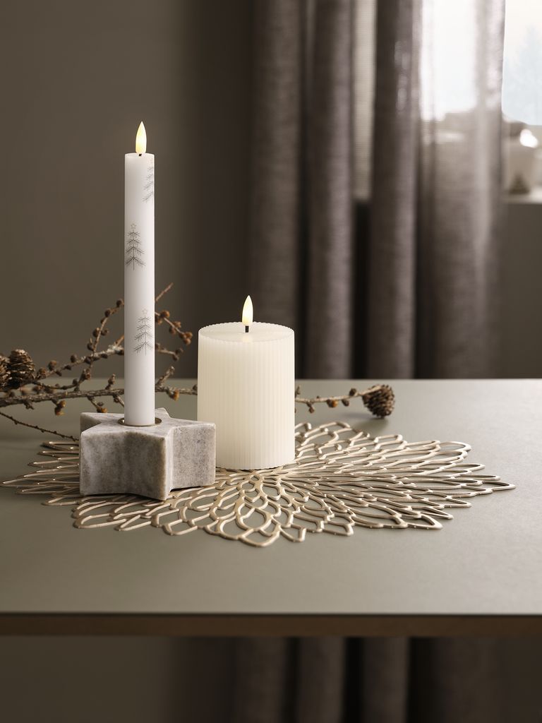 Nến điện | GALAR | sáp | trắng | Ø8xC10cm