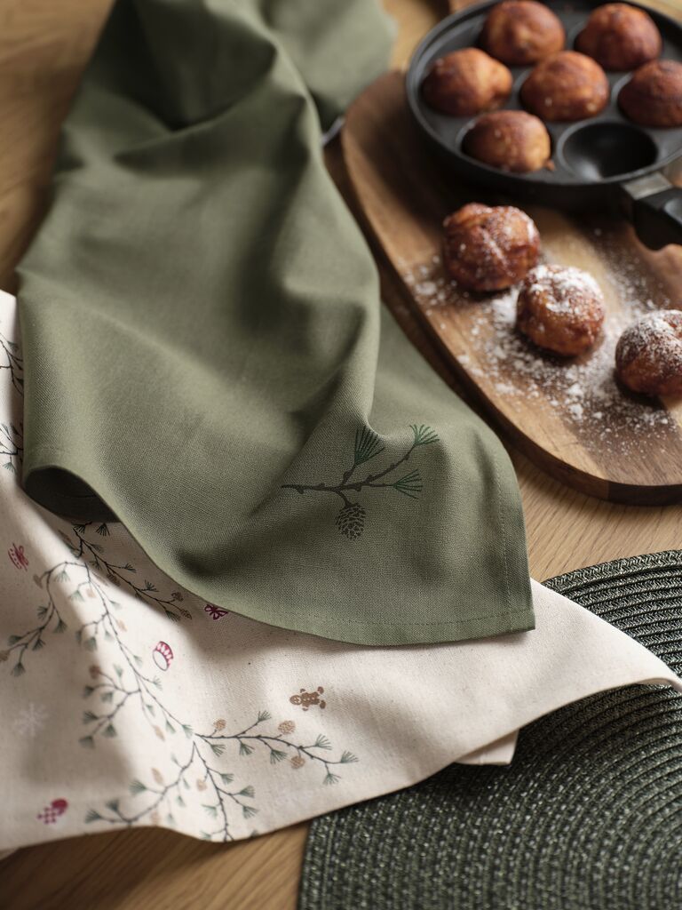 Bộ 2 khăn đa năng | ENGEL | cotton | xanh/tự nhiên | R50xD70cm