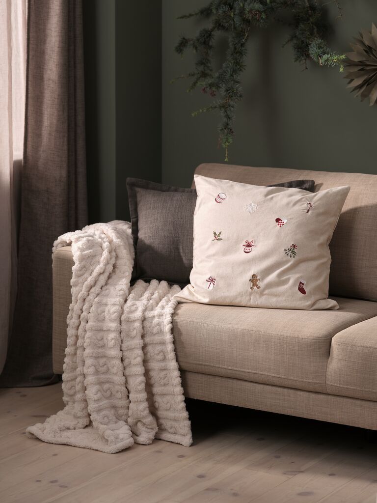 Chăn sofa | SELENIT | polyester | trắng | R130xD170cm