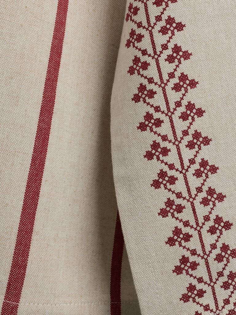 Bộ 2 khăn đa năng | MYLING | cotton | màu tự nhiên/đỏ | R50xD70cm