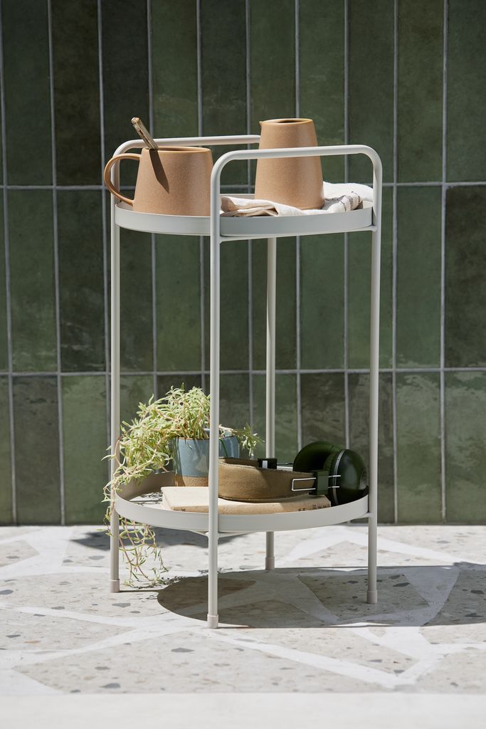 Giá đỡ chậu cây | HAVLIRE | thép | be | Ø30xC54cm