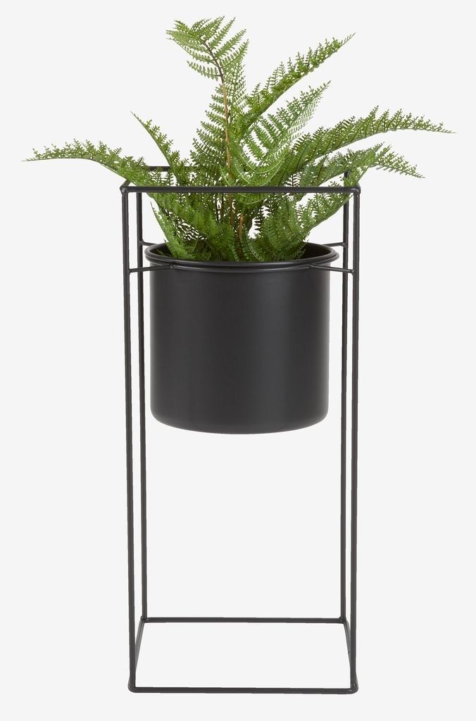 Chậu cây ban công | MIDSOMMER | thép | đen | R25xD25xC21cm