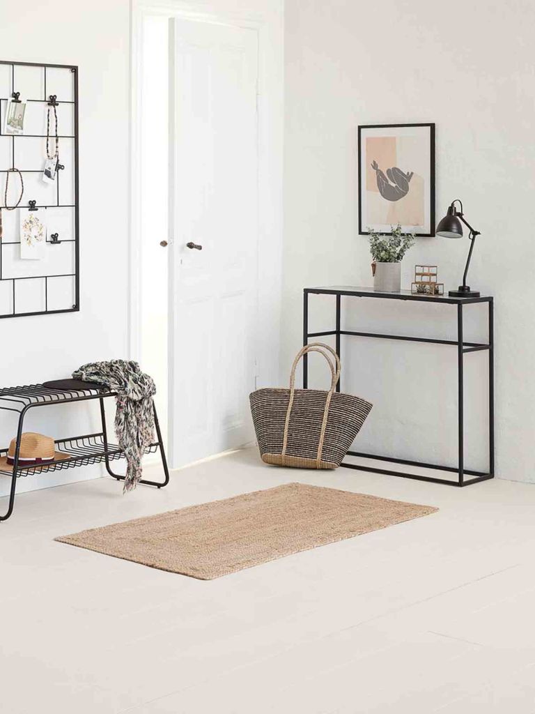 Thảm phòng khách | SANDELTRE | sợi đay | màu tự nhiên | R70xD140cm