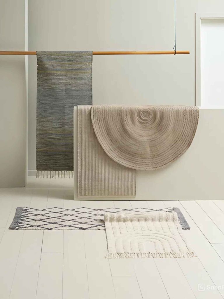 Thảm sàn | PENGEURT | cotton/polyester | màu tự nhiên/xám | R70xD160cm