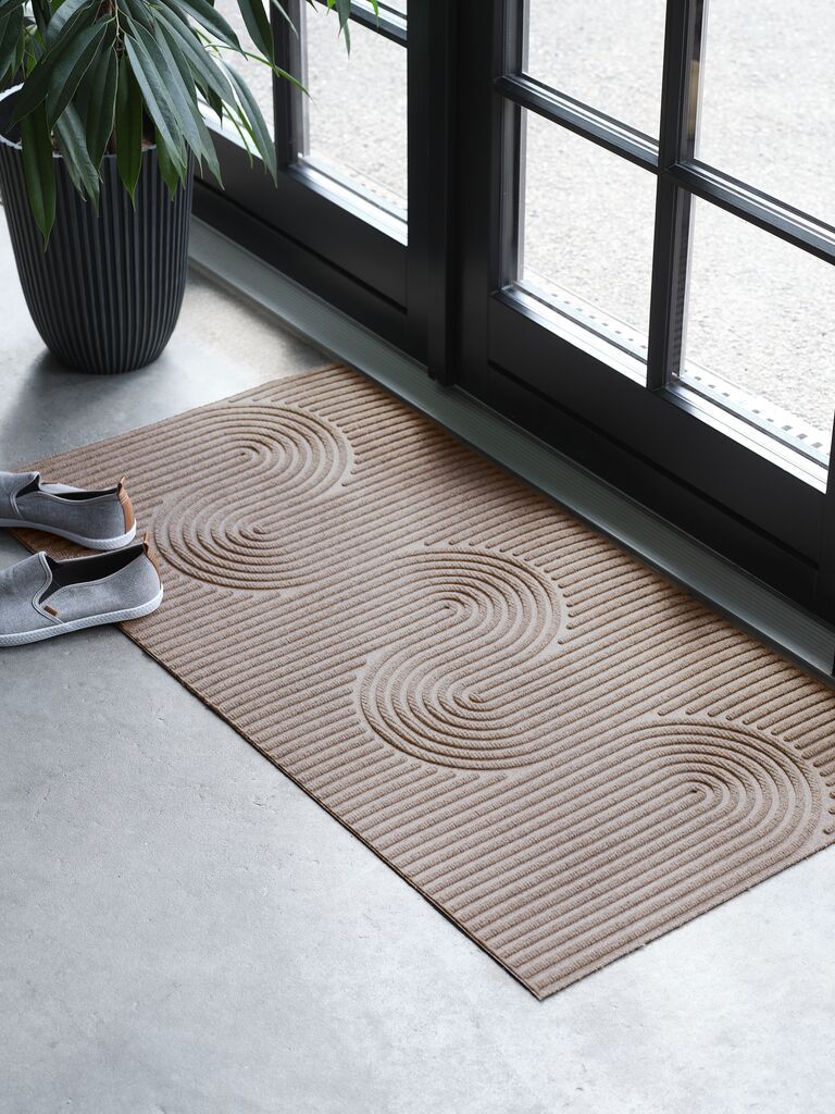 Thảm trải cửa | SKOGFAKS | polyester/polypropylene | nâu/be| R60xD120xC0.7cm